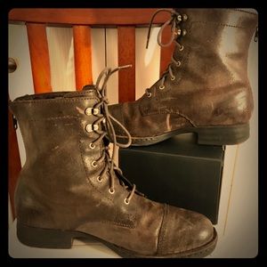 Born Kelisa Dark Brown Lace-Up Boots